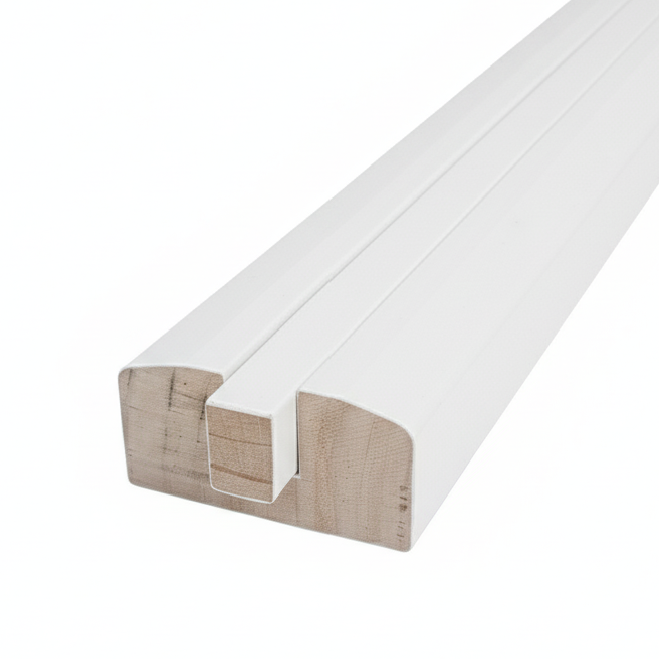 58 x 28mm White Primed Baserail Grooved for Glass or Metal