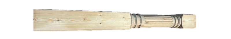 CLEARANCE: Pine Corbridge Half Newel NT210 Complete. 140mm x 1500mm. Damage To Fluted Section and Knots