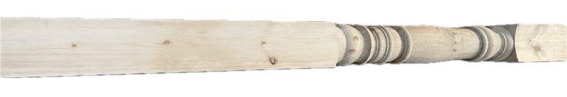 CLEARANCE: Pine Felton Newel NT210 Complete. 140mm x 1500mm. Requires Sanding