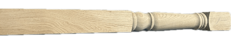 CLEARANCE: Oak York Half NT210 Complete Newel. 115mm x 1500mm. Unsanded And Minor Chip