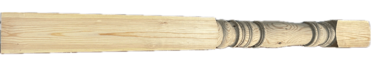 CLEARANCE: Pine Felton Half Newel  NT210 Complete. 140mm x 1500mm. Requires Sanding