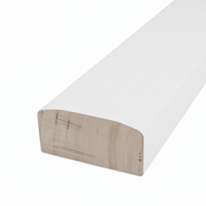 58 x 28mm White Primed Baserail Ungrooved