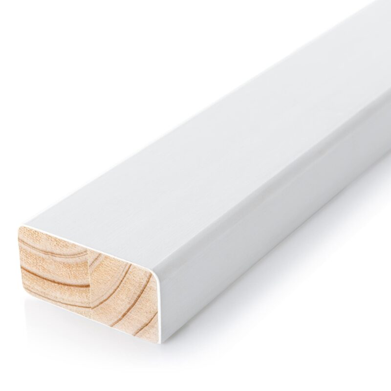 58mm x 28mm White Primed Baserail Ungrooved