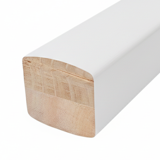 58 x 60mm White Primed Handrail Ungrooved