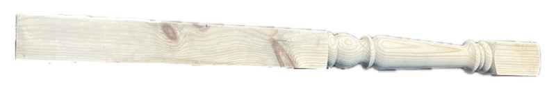 CLEARANCE: Pine Beamish Half  Newel NT180 Complete. 70mm x 1500mm.