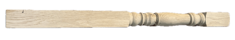 CLEARANCE: Oak Felton Half Newel NT210 Complete. 115mm x 1500mm. Knot And Shake To Timber