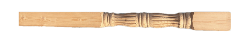 CLEARANCE: Pine Lumley Half Newel NT210 Complete.115mm x 1500mm. Requires Sanding