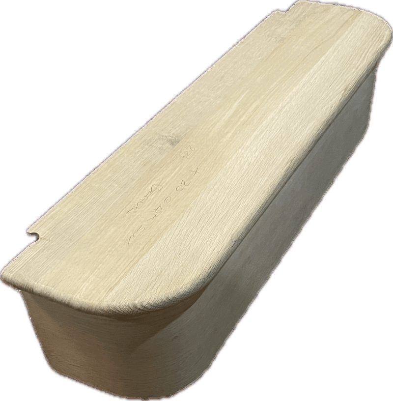 CLEARANCE: Oak Double Ended Bullnose Step. 22mm Treads. 250mm Going, 202mm Rise, 928mm Wide