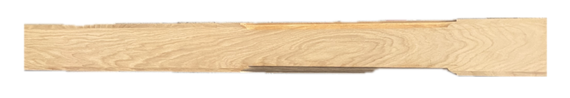 CLEARANCE - Oak Bamburgh Chamfered NT210 Complete Half Newel 115mm x 1500mm. Poor Grain Quality