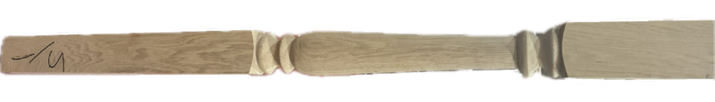 CLEARANCE - Oak Dalton Half NT210 Complete Newel 90mm x 1500mm. Minor Damage to Chamfered Base
