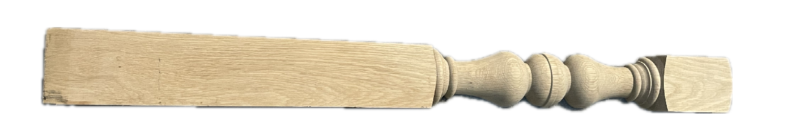 CLEARANCE- Oak Half Rothbury NT210 Complete Newel 140mm x 1500mm. Unsanded
