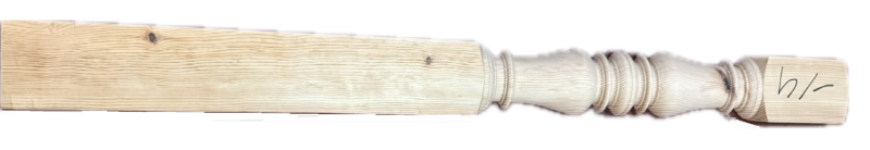 CLEARANCE - Pine Windermere Half NT210 Complete Newel 90mm x 1500mm. Large Knot In Timber