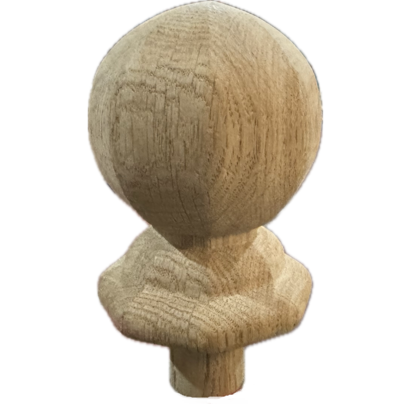 CLEARANCE - Oak Keswick Octagonal Cap 90mm. Slightly Rounded To Edges