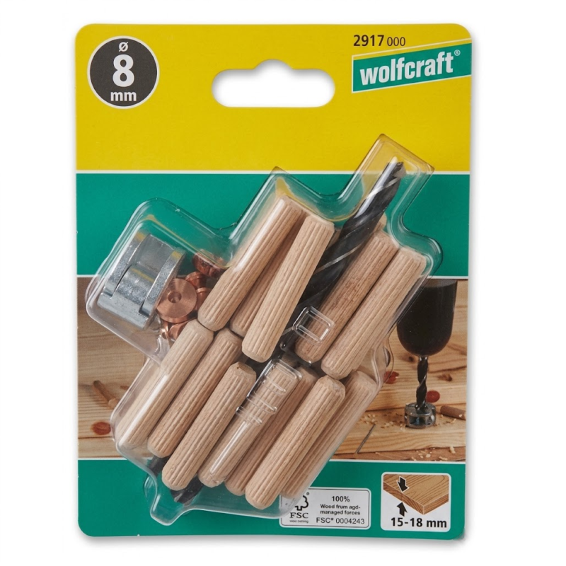 Wolfcraft Dowel Kit 8mm